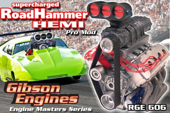 RoadHammer Supercharged Hemi Pro Mod Drag Engine (Master Series) (1/25