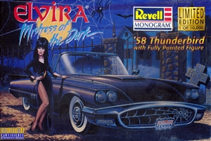 1958 Ford Thunderbird 'Elvira Macabre Mobile' with Fully Painted Figure (1/24) (fs)