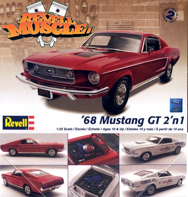 1968 Ford Mustang GT Fastback Coupe 2´n1 1:25 Revell USA 4215 