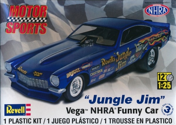 1993 Revell # 7356 Jungle Jim Chevy Vega NHRA Funny Car Model 1 25 for sale online 