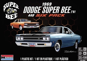 1969 Dodge Super Bee 440 Six Pack (2 'n 1) Stock or Custom (1/24) (fs) Damaged Box