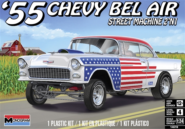 1955 Chevy Bel Air Street Machine (2 in 1) (1/24) (fs) Back in Stock