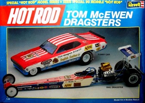 Tom McEwen Dragsters "English Leather" Duster Funny Car & "Navy" Rear Engine Rail (1/25) (fs)