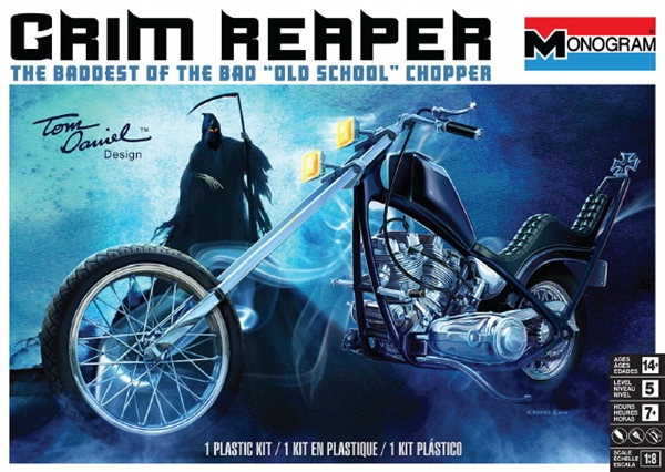 1974 Tom Daniels Grim Reaper V-Twin Chopper 1:8 Revell 7541 wieder neu 2017 