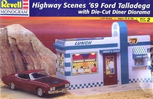 1969 Ford Talledega with Die-Cut Diner Diorama (1/24) (fs)