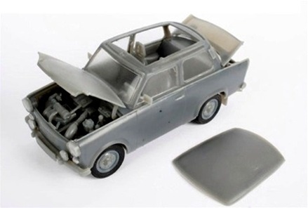 Trabant 601 With Rack 1:24 Scale Diecast Model by Road Signature