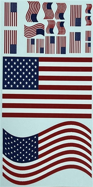 US Flags Decal Sheet