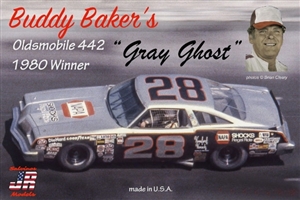 1977 Oldsmobile "Buddy Baker's NAPA Gray Ghost Cutlass # 28" (1/25) (fs) Damaged Box