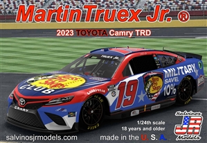 Joe Gibbs Martin Truex Jr  2023 Toyota Camry Bass Pro Shops Patriotic