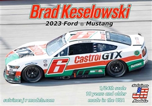 Brad Keselowski 2023 Castrol GTX Throwback Ford Mustang