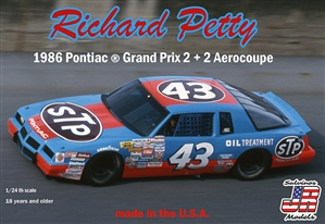 Richard Petty’s 1986 Pontiac Grand Prix 2+2 Aerocoupe #43 (1/24) (fs) <br><span style="color: rgb(255, 0, 0);">Back in Stock</span>