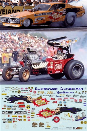 Wild Willie Borsch Charger Funny Car & Fuel Altered Decals (1/25)