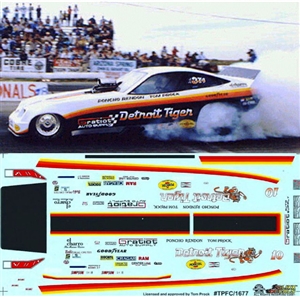 Tom Prock's Detroit Tiger Monza Funny Car Decals  (1/25)