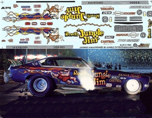 Jungle Jim Vega Funny Car Decal (1/25) <br><span style="color: rgb(255, 0, 0);">(1 of 250 Limited Reissue)</span>
