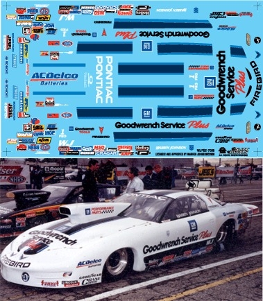 Warren Johnson Goodwrench Firebird 1/24th Scale Waterslide Decals – Dragline Wj24