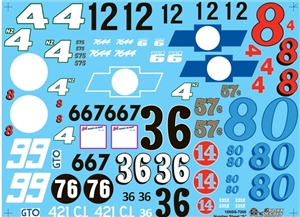 Number Decal Sheet "S" (1/25)