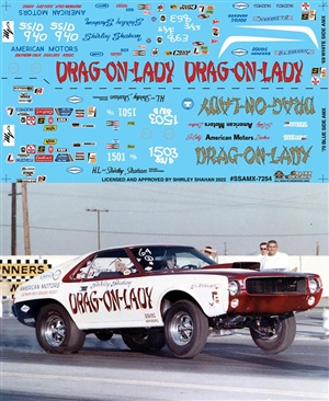 Shirley Shahan's AMX Super Stocks Decal (1/25) <br><span style="color: rgb(255, 0, 0);">New for Slixx and Model Roundup</span>