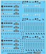 Guages, Hood Pins, Dzus Fastners & Brake Calipers (1/25) Slixx-Decal