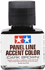 Tamiya Dark Brown Panel Line Accent Color or Wash (40 ml)