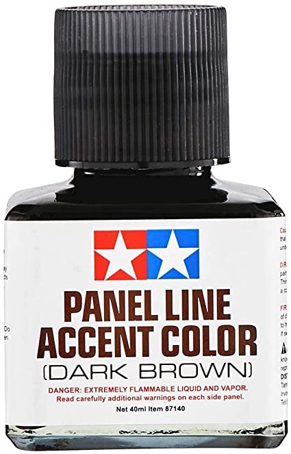 Black Panel Line Accent Color (40ml Bottle) Tamiya
