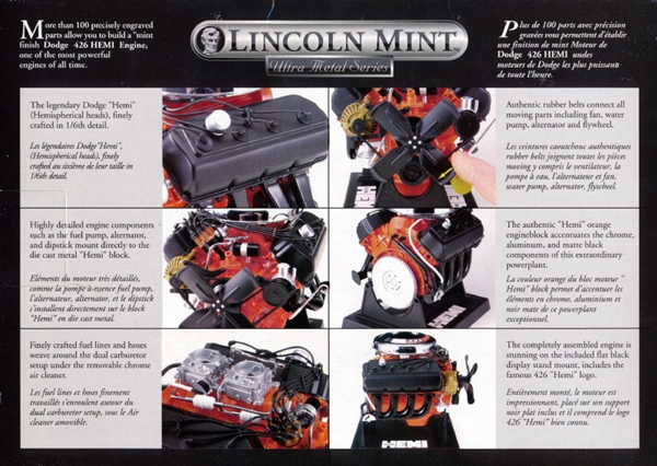 Dodge 426 Hemi Engine 'Lincoln Mint Ultras Metal Series' (1/6) (fs)