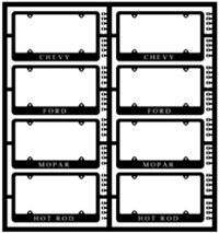 License Plate Frames (modern)