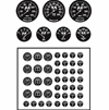 Moon-Eyes Style Gauge Faces: clear letters on black background