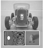 1932 Ford Custom Skull Head Grille for Revell 1/25 kits <br><span style="color: rgb(255, 0, 0);">Back in Stock</span>