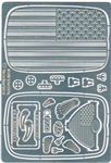 1932 Ford American Flag 'Stars and Strips' Grille Set for 1/25